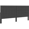 vidaXL Testiera Letto Trapuntata Grigio Scuro in Tessuto 200x200 cm