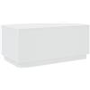 vidaXL Tavolino da Soggiorno con Luci LED Bianco 90x50x40 cm