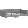 vidaXL Slaapbank 90x190 cm stof lichtgrijs