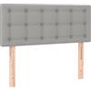 vidaXL Hoofdbord 80x5x78/88 cm stof lichtgrijs