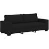 vidaXL 3-zitsbank 220x77x82 cm stof zwart