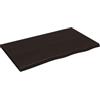 vidaXL Ripiano Marrone Scuro 100x60x(2-4) cm Massello Rovere Trattato