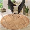 Paco Home Tappeto Salotto Rotondo Iuta Motivo Boho Etnico Moderno Fatto A Mano Naturale, Dimensione:Ø 120 cm tondo, Colore:Natura