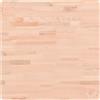 vidaXL Piano per Tavolo 60x60x2,5 cm Quadrato Legno Massello di Faggio