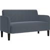 vidaXL Loveseat bank 109 cm fluweel donkergrijs