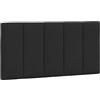 vidaXL Cuscino Testiera Hanko Nero 100 cm in Velluto