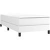 vidaXL Struttura Letto a Rete a Molle Bianco 80x200 cm in Similpelle