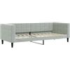 vidaXL Slaapbank 80x200 cm fluweel lichtgrijs