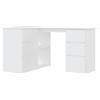 vidaXL Scrivania ad Angolo Bianca 145x100x76 cm in Legno Multistrato