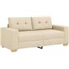 vidaXL Divano Divanetto Crema 180x77x82 cm in Tessuto