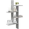 vidaXL Scaffale da parete Grigio Cemento 61 x 15 x 102 cm