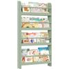 FOREHILL Libreria da Parete per Bambini con 4 Scomparti Pensili Verde | Libreria Montessoriana per Bambini a 4 Ripiani,Scaffale Porta Libri a Muro per Cameretta e Stanza dei Giochi,57×12×111,5cm