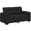 vidaXL 2-zitsbank 160x81x84 cm stof zwart