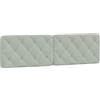 vidaXL Cuscino Testiera Grigio Chiaro 180 cm in Velluto