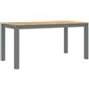 vidaXL Tavolo da Pranzo PANAMA Grigio 160x80x75 cm Legno Massello Pino