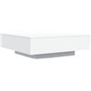vidaXL Tavolino da Soggiorno con Luci LED Bianco 100x100x31 cm