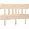 vidaXL Testiera per Letto 163,5x3x81 cm in Legno Massello di Pino