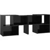 vidaXL Mobile Porta TV Nero Lucido 104x30x52 cm in Legno Multistrato