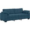 vidaXL 3-zitsbank blauw 220x77x82 cm fluweel
