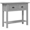 vidaXL Wandtafel BODO 91x35x74 cm massief grenenhout grijs
