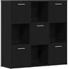 vidaXL Libreria Rovere Nero 90x28x90 cm in Legno Multistrato