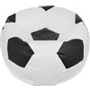 Ecopuf Pouf Calcio XL - Pouf calcio in similpelle - Ideale per tifosi, bambini - soggiorno - Poltrona da gioco - 105x80cm, Nero E14