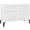 vidaXL Tv-meubel met metalen poten 69,5x30x50 cm wit