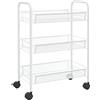 vidaXL Keukentrolley 3-laags 46x26x54 cm ijzer wit