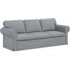 vidaXL Divano Grigio chiaro 215 x 82 x 80 cm Tessuto