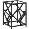 vidaXL Salontafel met transparant glazen blad 30x30x41 cm staal