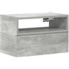 vidaXL Comodino a Muro Grigio Cemento 45x26x28,5 cm