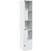 vidaXL Libreria Bianca 40x36x189 cm in Legno Multistrato