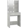 vidaXL Toeletta con LED Grigio Cemento 60x40x140 cm