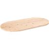vidaXL Tafelblad 100x50x2,5 cm massief grenenhout ovaal