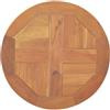 vidaXL Tafelblad rond 2,5 cm 40 cm massief teakhout