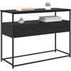 vidaXL Tavolo consolle Rovere Nero 100 x 40 x 75 cm