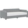 vidaXL Slaapbank met matras 90x190 cm stof lichtgrijs