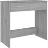vidaXL Bureau 80x40x75 cm bewerkt hout grijs sonoma eikenkleurig