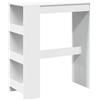 vidaXL Tavolo Bar con Rastrelliera Bianco 90x40x103,5 cm Multistrato