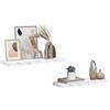 vidaXL Wandplank Muurmontage 2 st Wit Marmer 90 x 23,5 x 3,8 cm