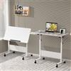 Lvhecforhm Scrivania Pieghevole, Portatile Scrivania Regolabile in Altezza, Tavolo da Scrivania per Computer con Ruote, Bianco Tavolo Pieghevole da Tavolo, Scrivania Ufficio Cassetti Nascosti 80x40cm