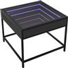 vidaXL Salontafel met Infinity LED 50x50x41 cm zwart