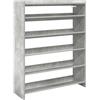 vidaXL Scarpiera Grigio Cemento 80x25x100 cm in Legno Multistrato