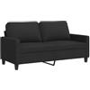 vidaXL Tweezitsbank 140 cm stof zwart