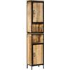 vidaXL Mobile da Bagno 40x27x180 cm in Ferro e Legno Massello di Mango