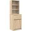 vidaXL Comodino Rovere Sonoma 39x35x125 cm in Legno Multistrato