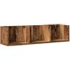 vidaXL Cd-wandschap 75x18x18 cm bewerkt hout oud houtkleurig