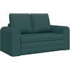 vidaXL Divano letto Verde Scuro 148 x 71 x 83 cm Tessuto
