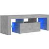 vidaXL Tv-meubel met LED-verlichting 120x35x40 cm betongrijs