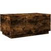 vidaXL Tavolino da Soggiorno con Luci LED Rovere Fumo 90x50x40 cm